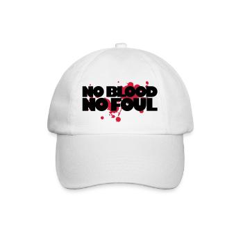 No Blood No Foul - Baseballkappe - Weiß/Weiß - Vorne
