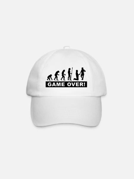 evolution_wedding - Baseballkappe - Weiß/Weiß