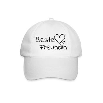 Beste Freundin - Baseballkappe - Weiß/Weiß - Vorne