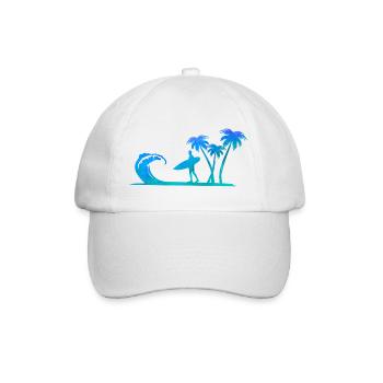 Surfer am Meer - Baseballkappe - Weiß/Weiß - Vorne