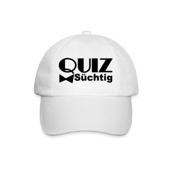 Quiz-süchtig Quiz Wissen Hobby Spruch lustig TV - Baseballkappe - Weiß/Weiß - Vorne