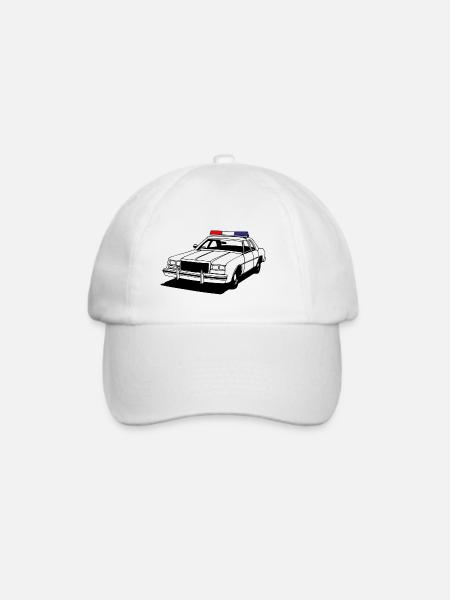 Police Car II - Baseballkappe - Weiß/Weiß