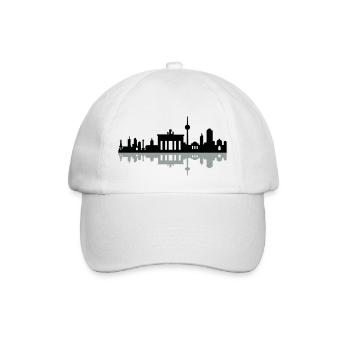 Skyline Berlin Schatten - Baseballkappe - Weiß/Weiß - Vorne