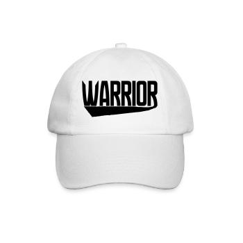 warrior kampf kämpfer wikinger nordisch aufkleber - Baseballkappe - Weiß/Weiß - Vorne