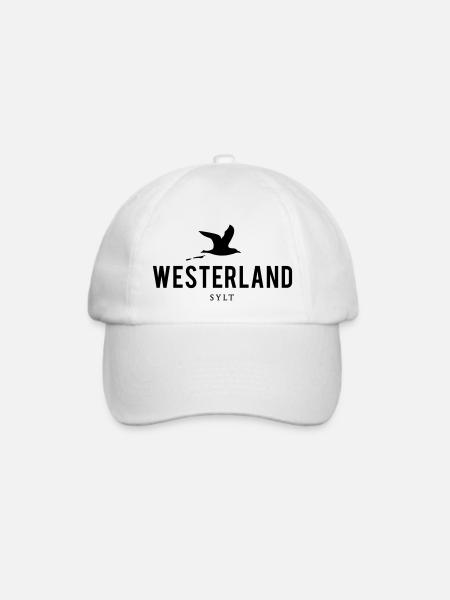 Möwe Westerland Sylt - Baseballkappe - Weiß/Weiß