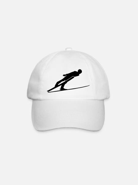 Ski Jumping - Baseballkappe - Weiß/Weiß