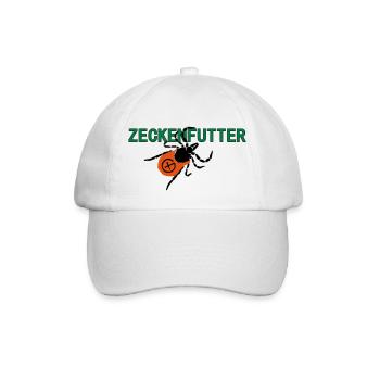 Zeckenfutter - Baseballkappe - Weiß/Weiß - Vorne