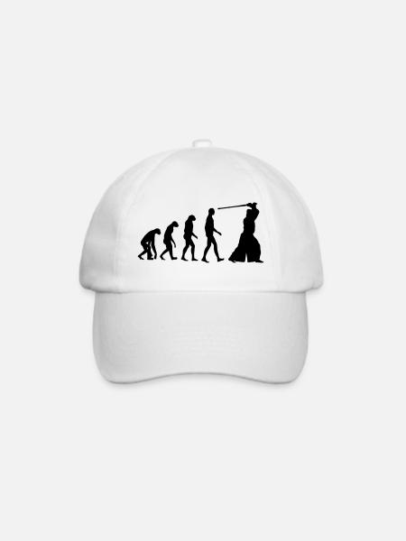 Kendo / Kendoka / Sword / Kampfkünste / Kampf - Baseballkappe - Weiß/Weiß