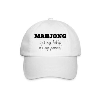 Mah-Jongg / Mah Jongg / Spiel / Puzzle - Baseballkappe - Weiß/Weiß - Vorne