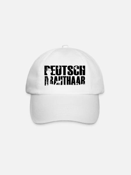 Jagdhund Deutsch Drahthaar - Baseballkappe - Weiß/Weiß