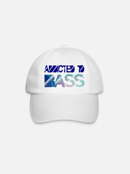 Addicted to bass - Baseballkappe - Weiß/Weiß