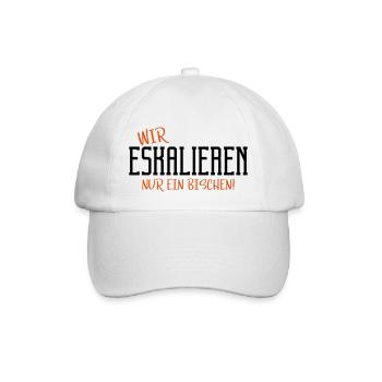 eskalieren nur ein bischen - Baseballkappe - Weiß/Weiß - Vorne