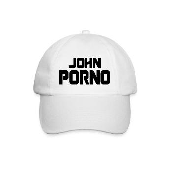 John Porno - Baseballkappe - Weiß/Weiß - Vorne