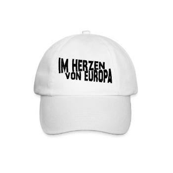 Frankfurt - Im Herzen von Europa - Baseballkappe - Weiß/Weiß - Vorne