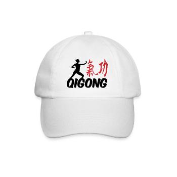 Qigong Yoga Qi Gong Meditation - Baseballkappe - Weiß/Weiß - Vorne
