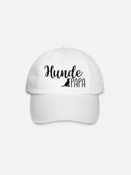 Hundepapa - Baseballkappe - Weiß/Weiß