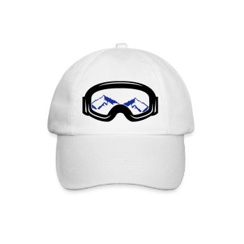 skibrille - Baseballkappe - Weiß/Weiß - Vorne