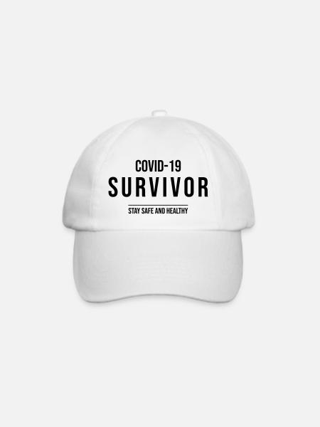 COVID-19 Survivor - Baseballkappe - Weiß/Weiß