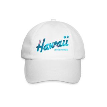 Hawaii Surfing Paradise Tropic - Baseballkappe - Weiß/Weiß - Vorne