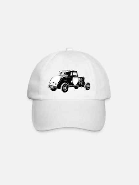 Auto - Baseballkappe - Weiß/Weiß
