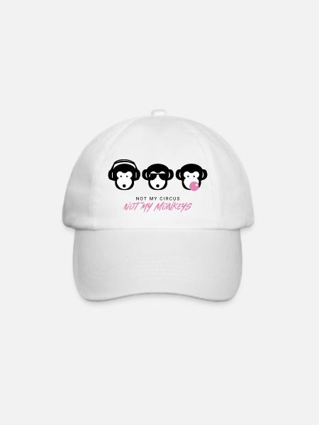 Muniax Monkeys Pink - Baseballkappe - Weiß/Weiß