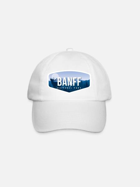 Banff Nationalpark Geschenk Souvenir - Baseballkappe - Weiß/Weiß