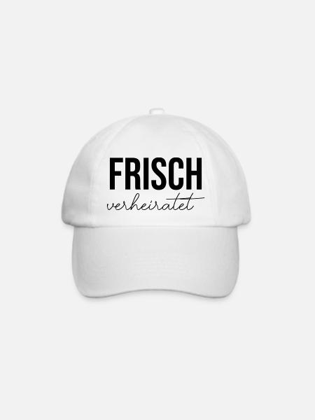 Frisch verheirartet Hochzeit Spruch Sommer - Baseballkappe - Weiß/Weiß