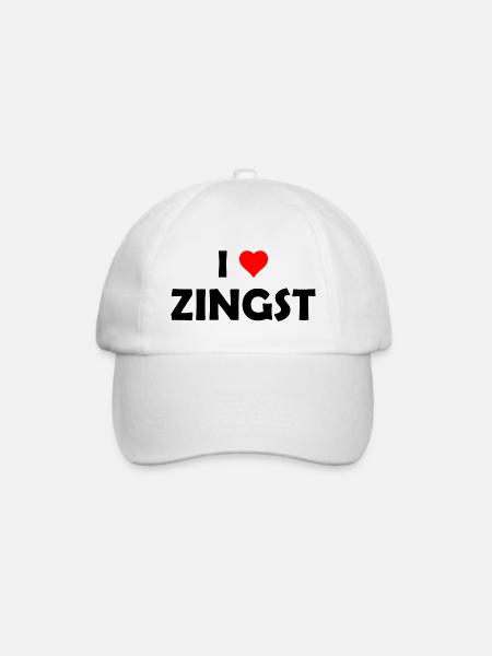 I love Zingst - Ostsee - Urlaub - Strand - Baseballkappe - Weiß/Weiß
