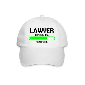 Lawyer in progress Justiz Anwalt Beruf Geschenk - Baseballkappe - Weiß/Weiß - Vorne