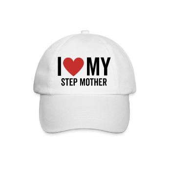Ich liebe meine Stiefmutter - Baseballkappe - Weiß/Weiß - Vorne