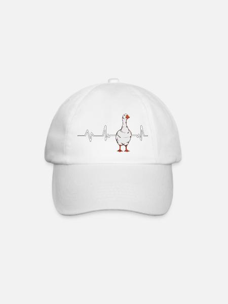 Gänse Goose Heartbeat - Baseballkappe - Weiß/Weiß
