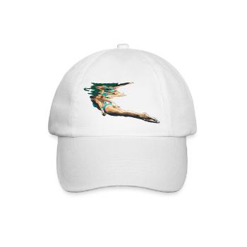 Schwimmerin - Baseballkappe - Weiß/Weiß - Vorne