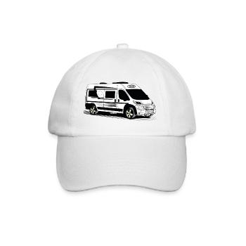 Kastenwagen Van 6m WS - Baseballkappe - Weiß/Weiß - Vorne