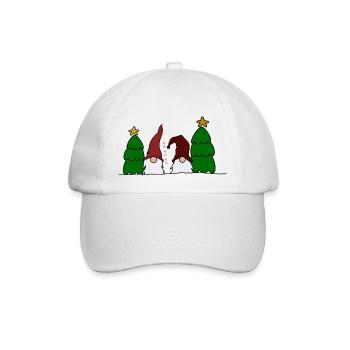 Weihnachtsmann - Baseballkappe - Weiß/Weiß - Vorne