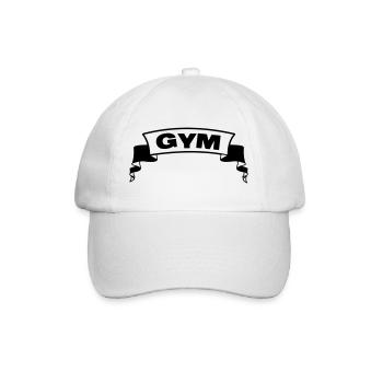 Banner des Fitnessstudios - Baseballkappe - Weiß/Weiß - Vorne