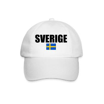 sverige - Baseballkappe - Weiß/Weiß - Vorne