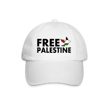 Free palestine - Baseballkappe - Weiß/Weiß - Vorne