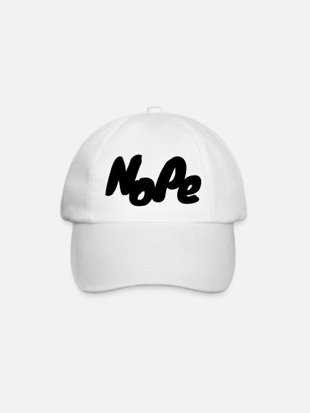 NoPe - Baseballkappe - Weiß/Weiß