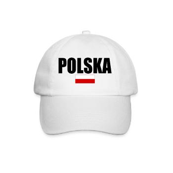 Polska - Baseballkappe - Weiß/Weiß - Vorne