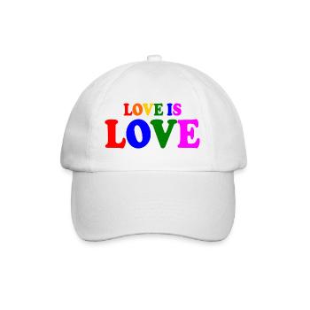 Love is love - Baseballkappe - Weiß/Weiß - Vorne