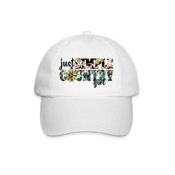 Country Musik ländlich Landei Countrymusiker Mom - Baseballkappe - Weiß/Weiß - Vorne