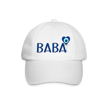 Baba mit Nazar Luftballon - Baseballkappe - Weiß/Weiß - Vorne