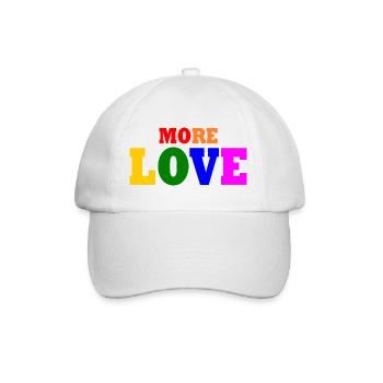 More love - Baseballkappe - Weiß/Weiß - Vorne