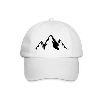 Schwarze Berge - Baseballkappe - Weiß/Weiß - Vorne