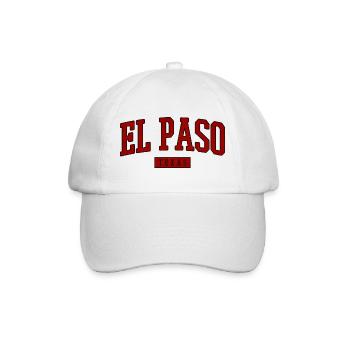 El Paso Vintage Varsity Schrift - Baseballkappe - Weiß/Weiß - Vorne