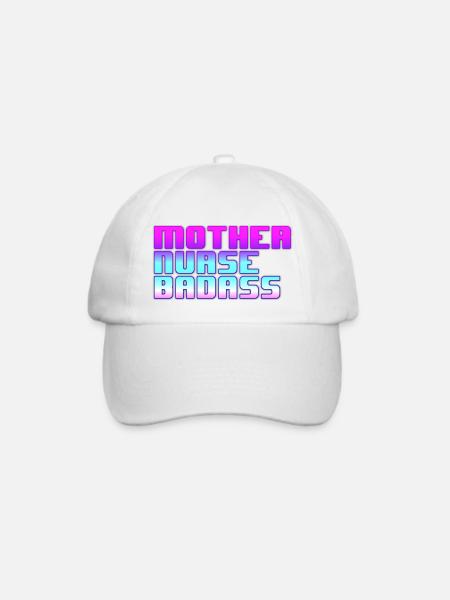 Mother Nurse Badass - Baseballkappe - Weiß/Weiß