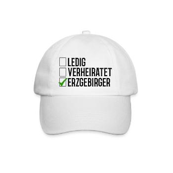 Erzgebirge Ledig Verheiratet - Baseballkappe - Weiß/Weiß - Vorne