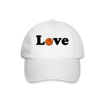 Love Basketball - Baseballkappe - Weiß/Weiß - Vorne
