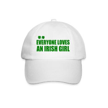 Everyone loves an irish girl - Baseballkappe - Weiß/Weiß - Vorne