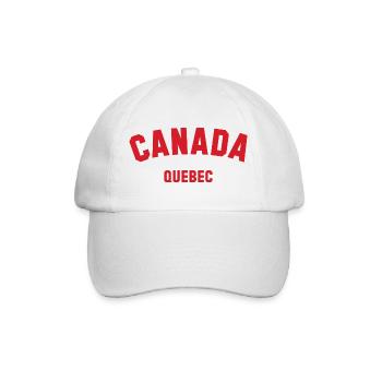 QUEBEC, Canada Kanada - Baseballkappe - Weiß/Weiß - Vorne